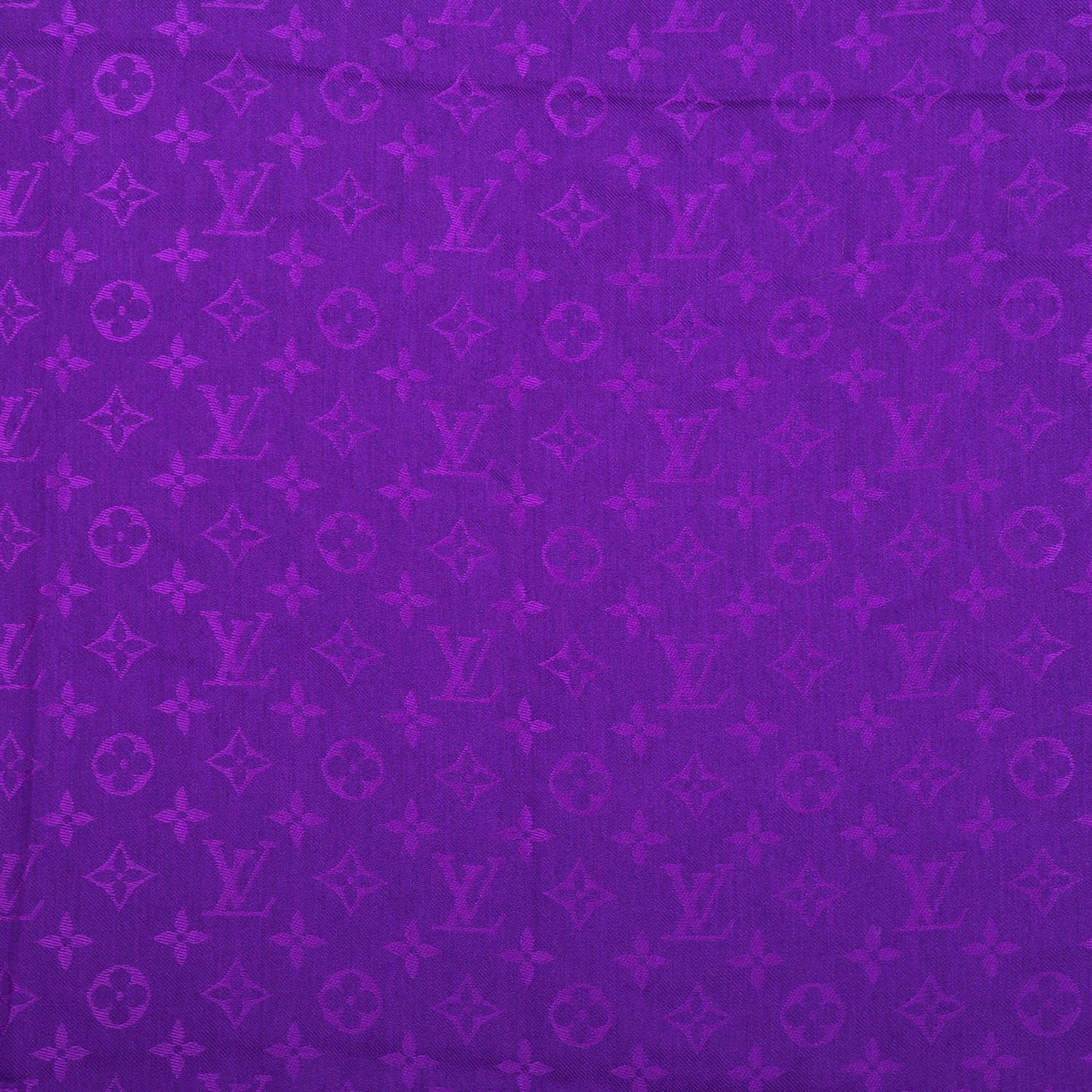 Silk Wool Monogram Voile Shawl Cassis