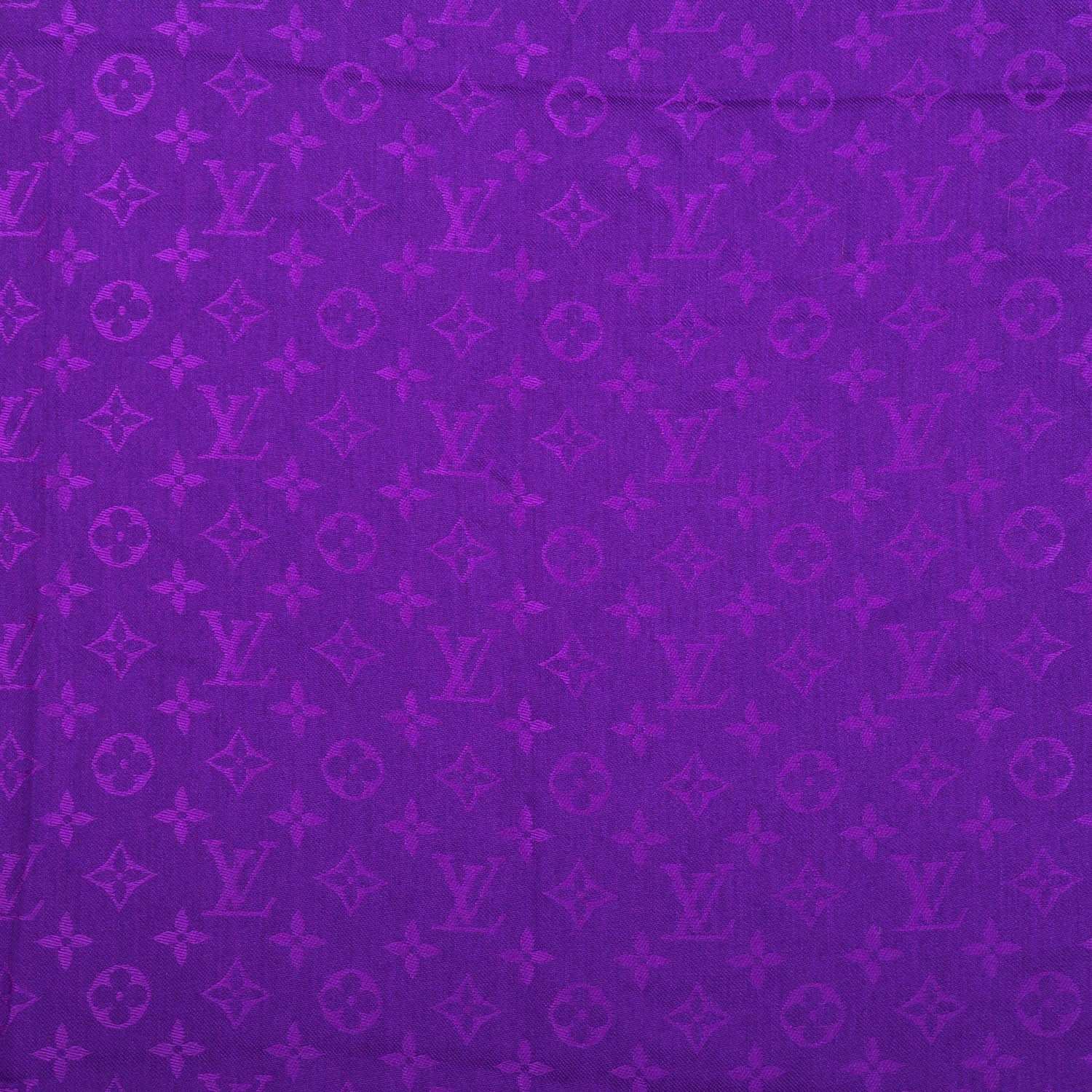 Louis Vuitton Silk Wool Monogram Voile Shawl Cassis 1 of 5