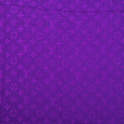 Louis Vuitton Silk Wool Monogram Voile Shawl Cassis 1 of 5