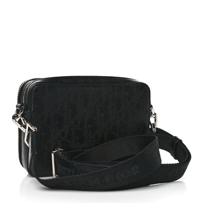 Christian Dior Calfskin Oblique Galaxy Perforated Messenger Black Multicolor 3 of 11