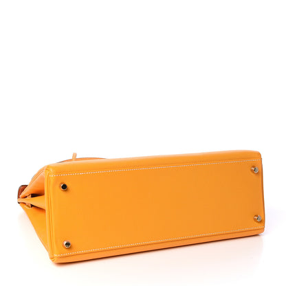 Hermes Epsom Candy Kelly Retourne 35 Jaune D'Or Feu 3 of 33
