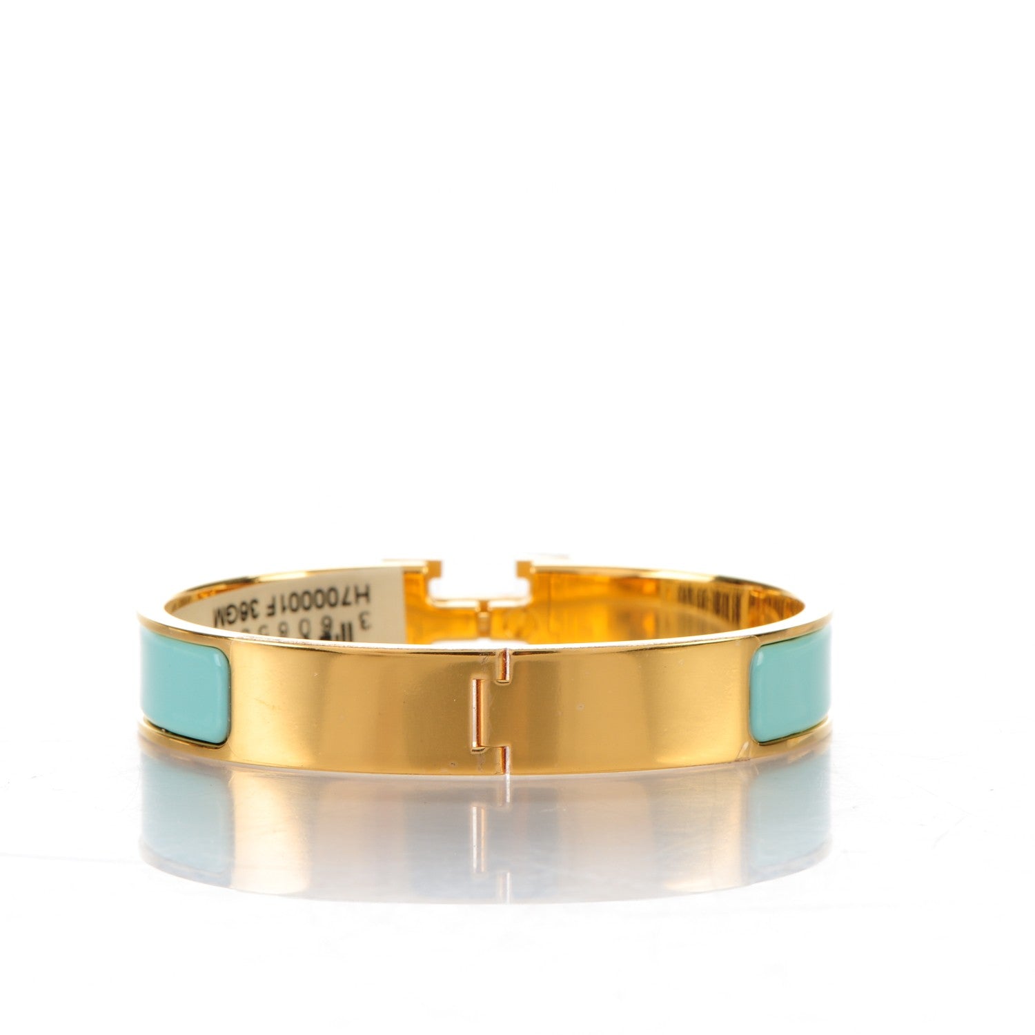 Hermes Enamel Narrow Clic Clac H Bracelet GM Jade 3 of 4