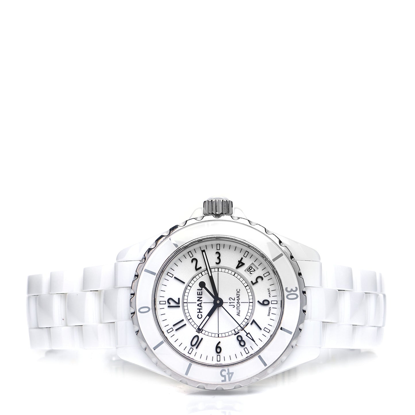 Stainless Steel Ceramic 38mm J12 Automatic Watch White