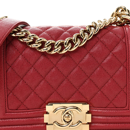Chanel Caviar Quilted Small Boy Flap Fuchsia 8 of 10