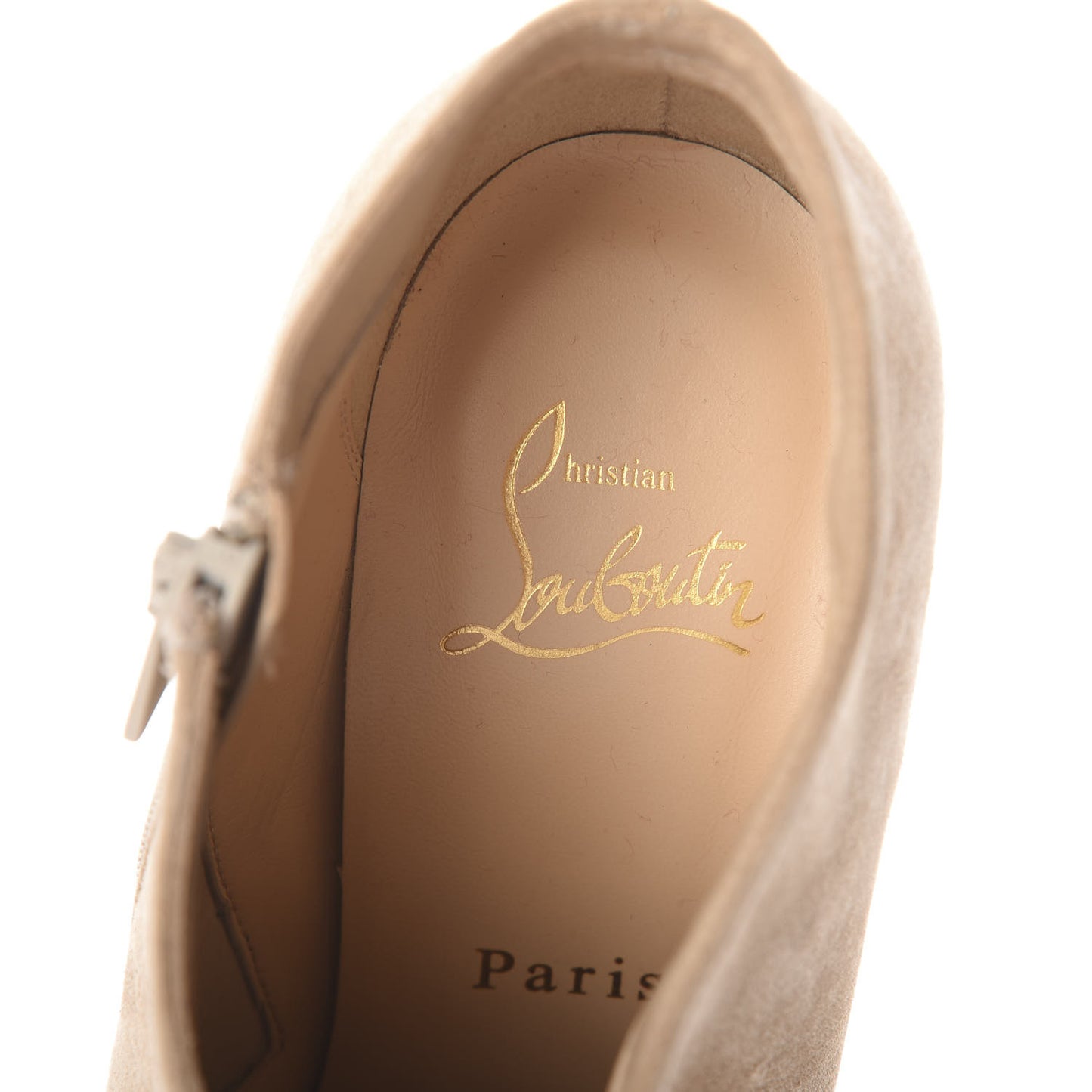 Veau Velours Gorgona 100 Ankle Boots 36 Beige