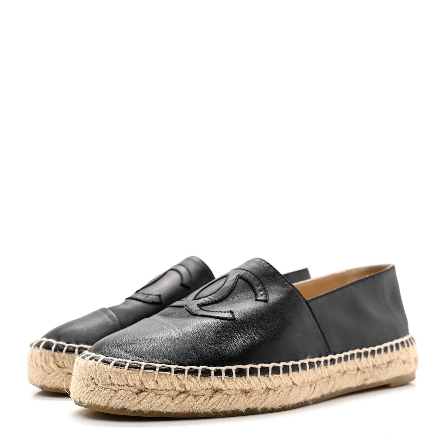 Lambskin CC Espadrilles 37 Black