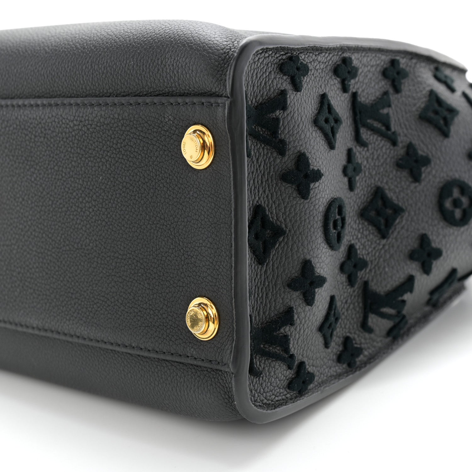 Louis Vuitton Calfskin Monogram Tufting On My Side Black 9 of 9