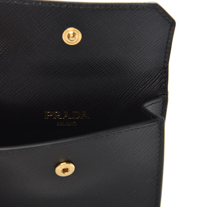 Prada Saffiano Metal Coin Purse Black 6 of 9