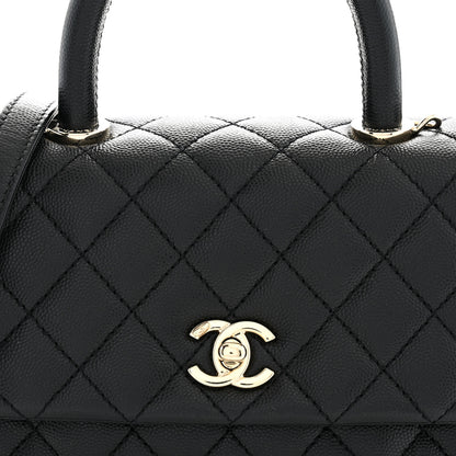 Chanel Caviar Quilted Mini Coco Handle Flap Black 8 of 10