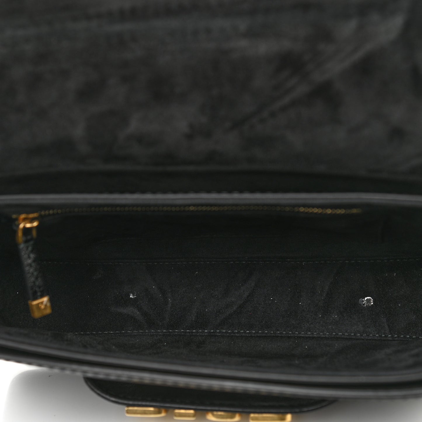 Crinkled Patent Lambskin Dio(r)evolution Flap Bag Black