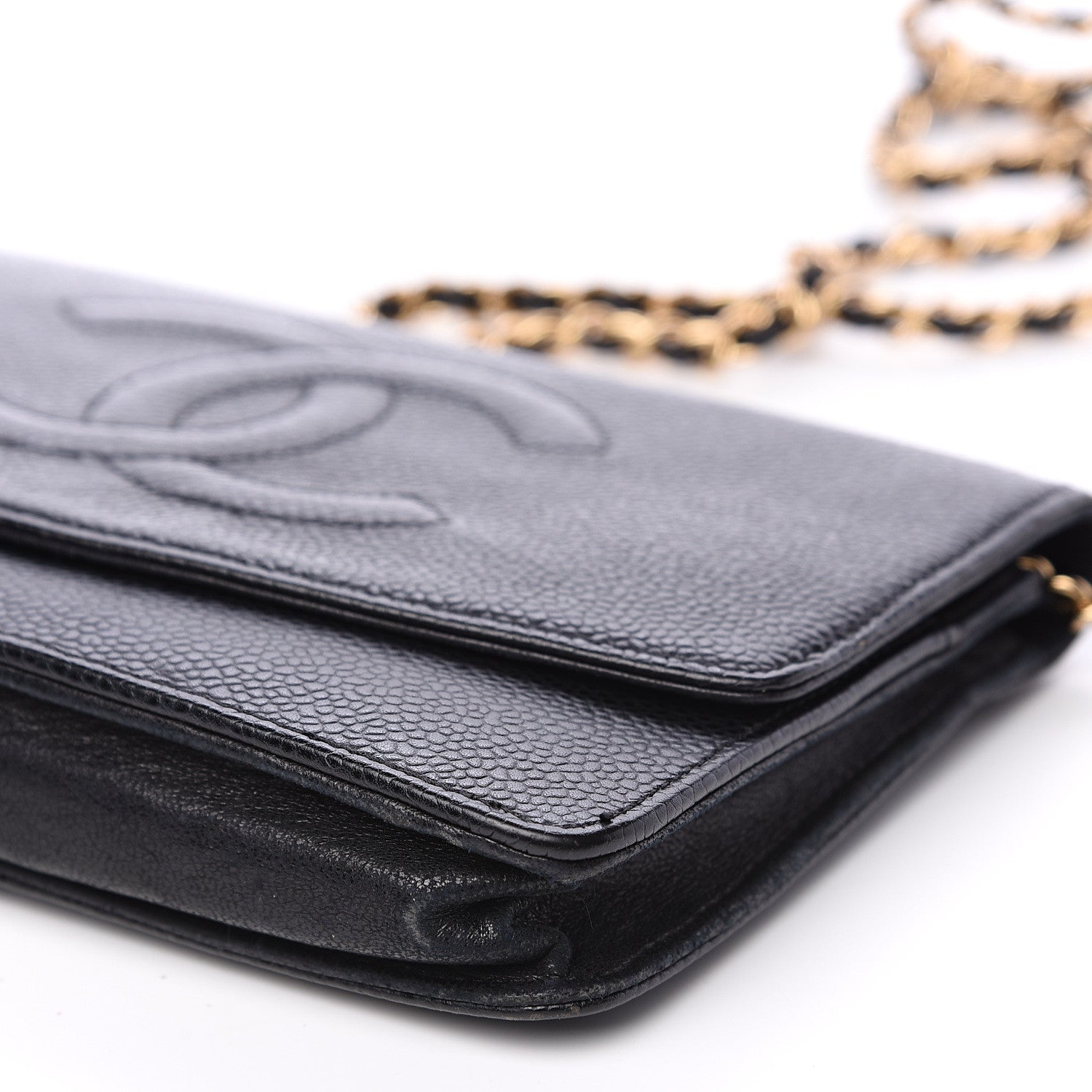 Chanel Caviar Timeless CC Wallet On Chain WOC Black 11 of 13