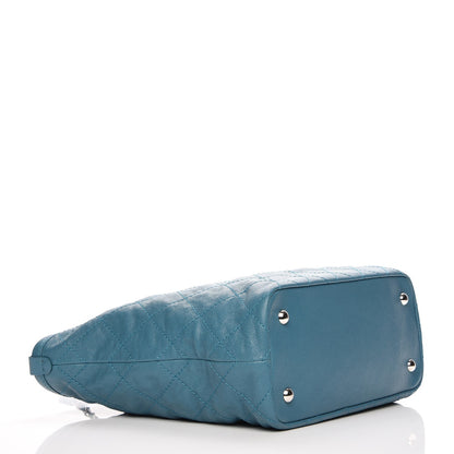 Chanel Grained Calfskin Quilted Small Daily Shopping Tote Turquoise 4 of 7
