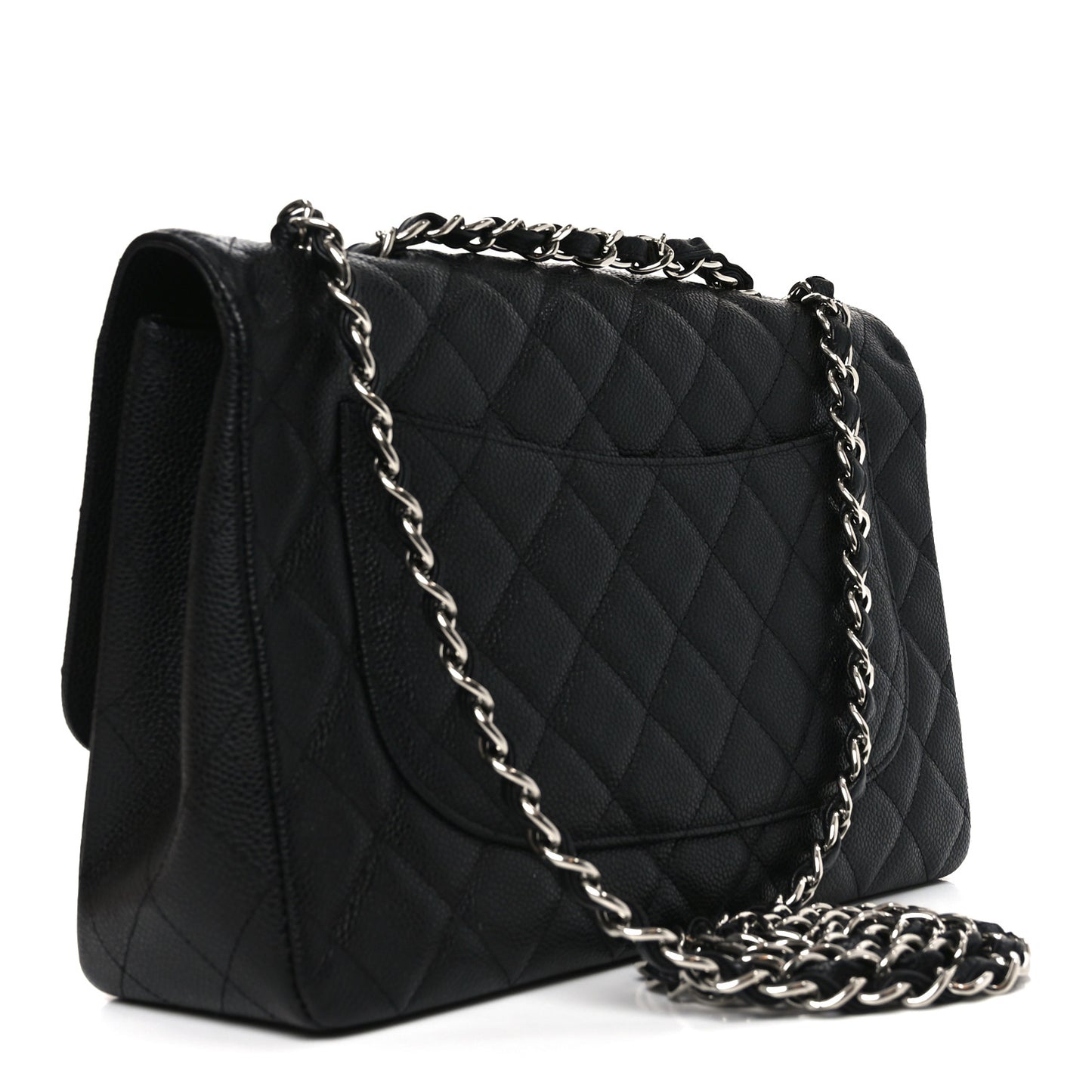 Caviar Quilted Jumbo Single Flap Black