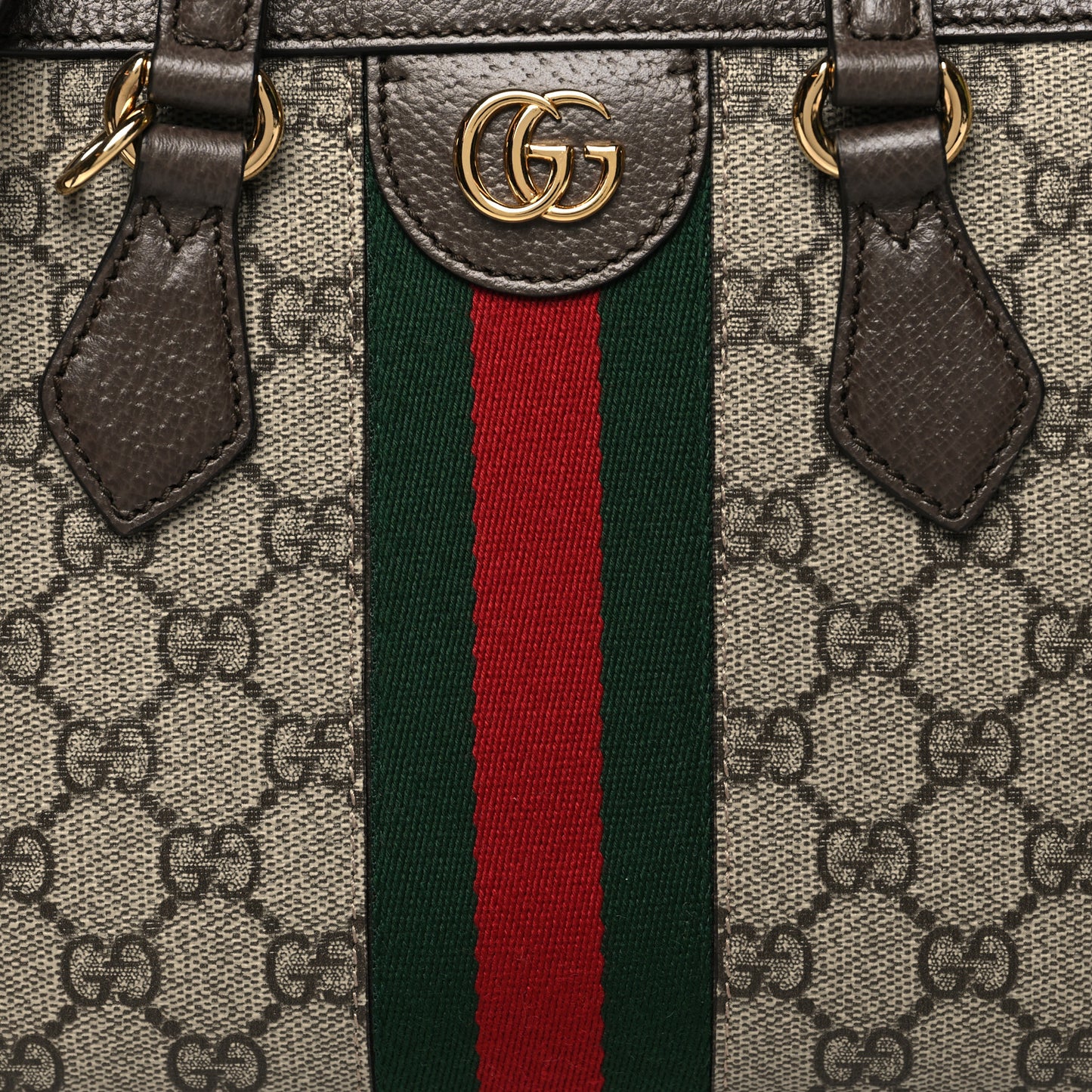 GG Supreme Monogram Small Ophidia Tote Bag Brown