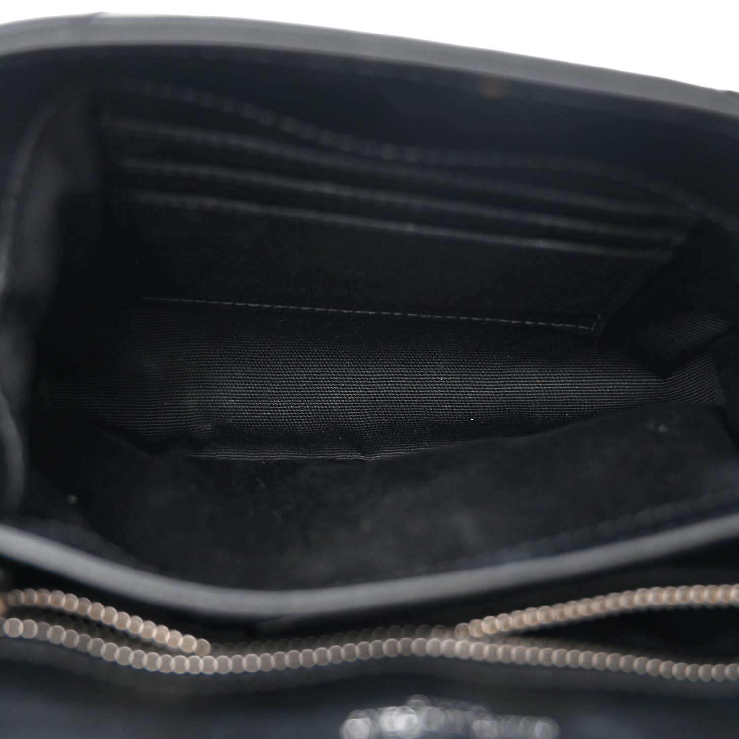 Saint Laurent Calfskin Y Quilted Monogram Toy Loulou Crossbody Bag Black 5 of 14