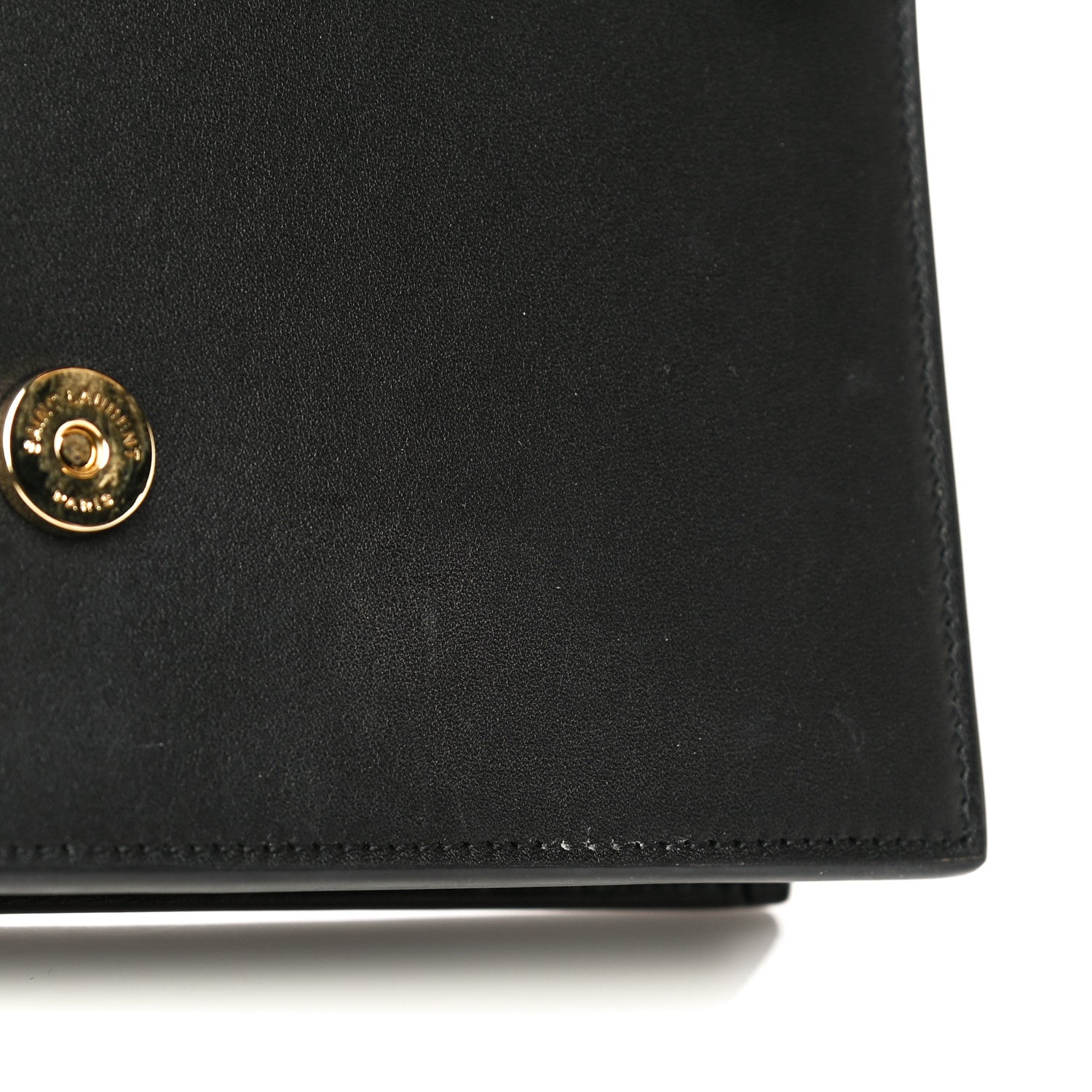 Saint Laurent Smooth Calfskin Classic Monogram Kate Tassel Chain Wallet Black 12 of 21