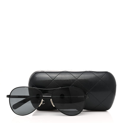 Chanel Metal Aviator CC Sunglasses 4201 Black 7 of 7