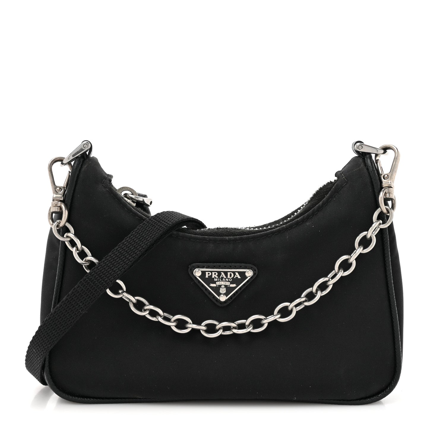 Tessuto Nylon Mini Re-Edition 2000 Shoulder Bag Black