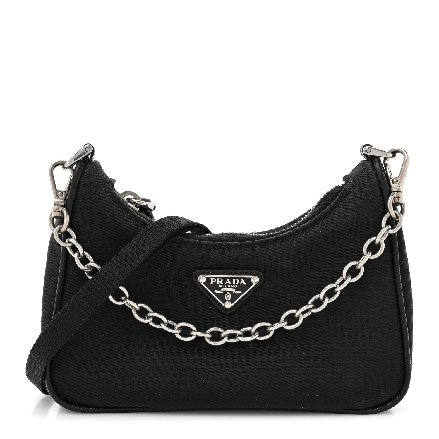 Prada Tessuto Nylon Mini Re-Edition 2000 Shoulder Bag Black 1 of 10