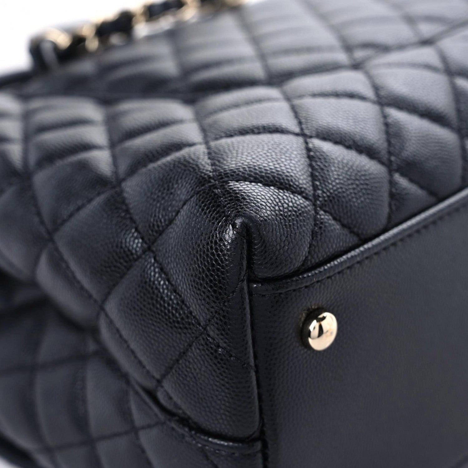 Chanel Caviar Quilted Medium Coco Handle Flap Black 12 of 14