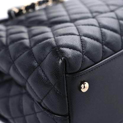 Chanel Caviar Quilted Medium Coco Handle Flap Black 12 of 14