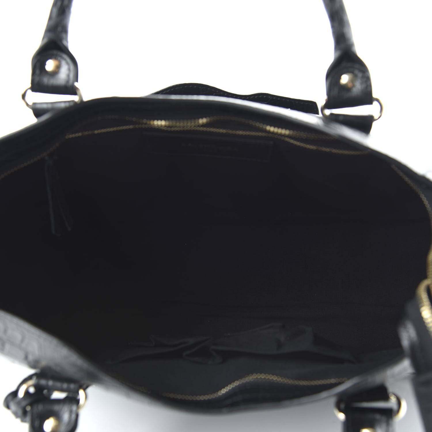 Balenciaga Calfskin Crocodile Embossed Classic Hardware City Black 6 of 11