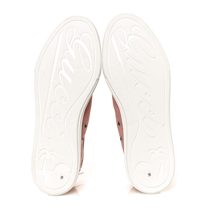 Gucci GG Monogram Calfskin Womens Low Top Sneakers 39 Pink Soft Pink 5 of 7