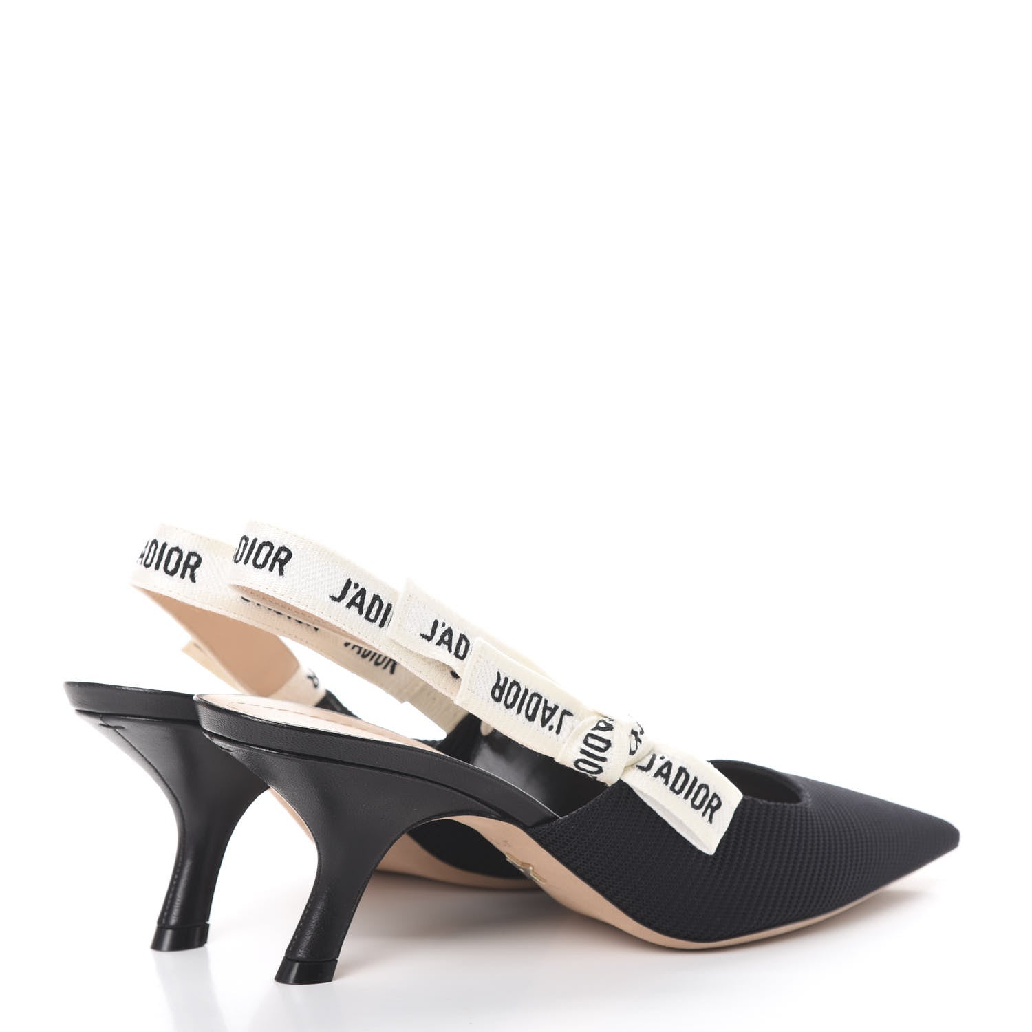 Christian Dior Technical Canvas Ribbon J Adior Slingback 65mm Pumps 40 Black 4 of 11