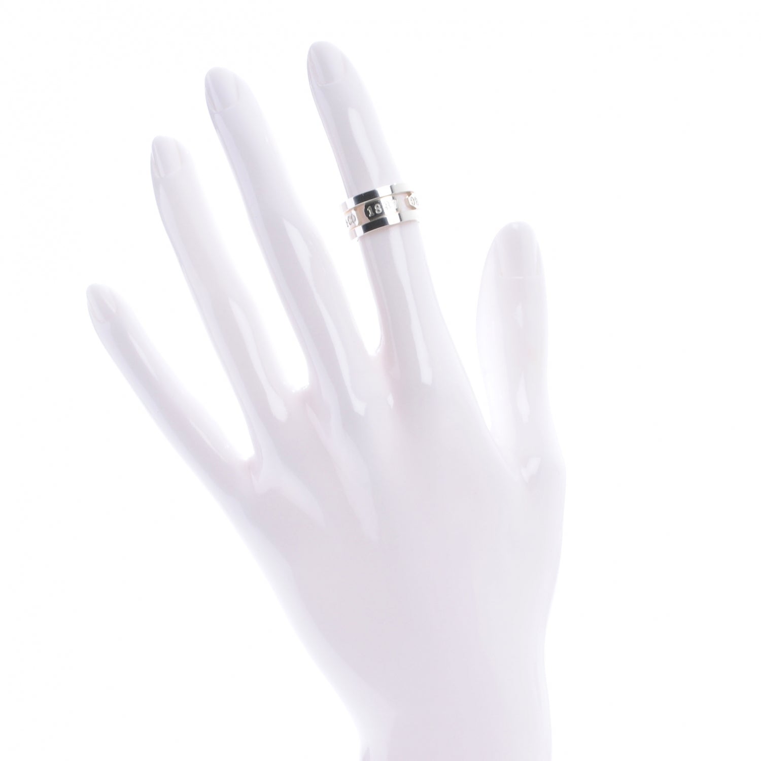 Tiffany Sterling Silver Element 1837 Ring 4.5 2 of 6