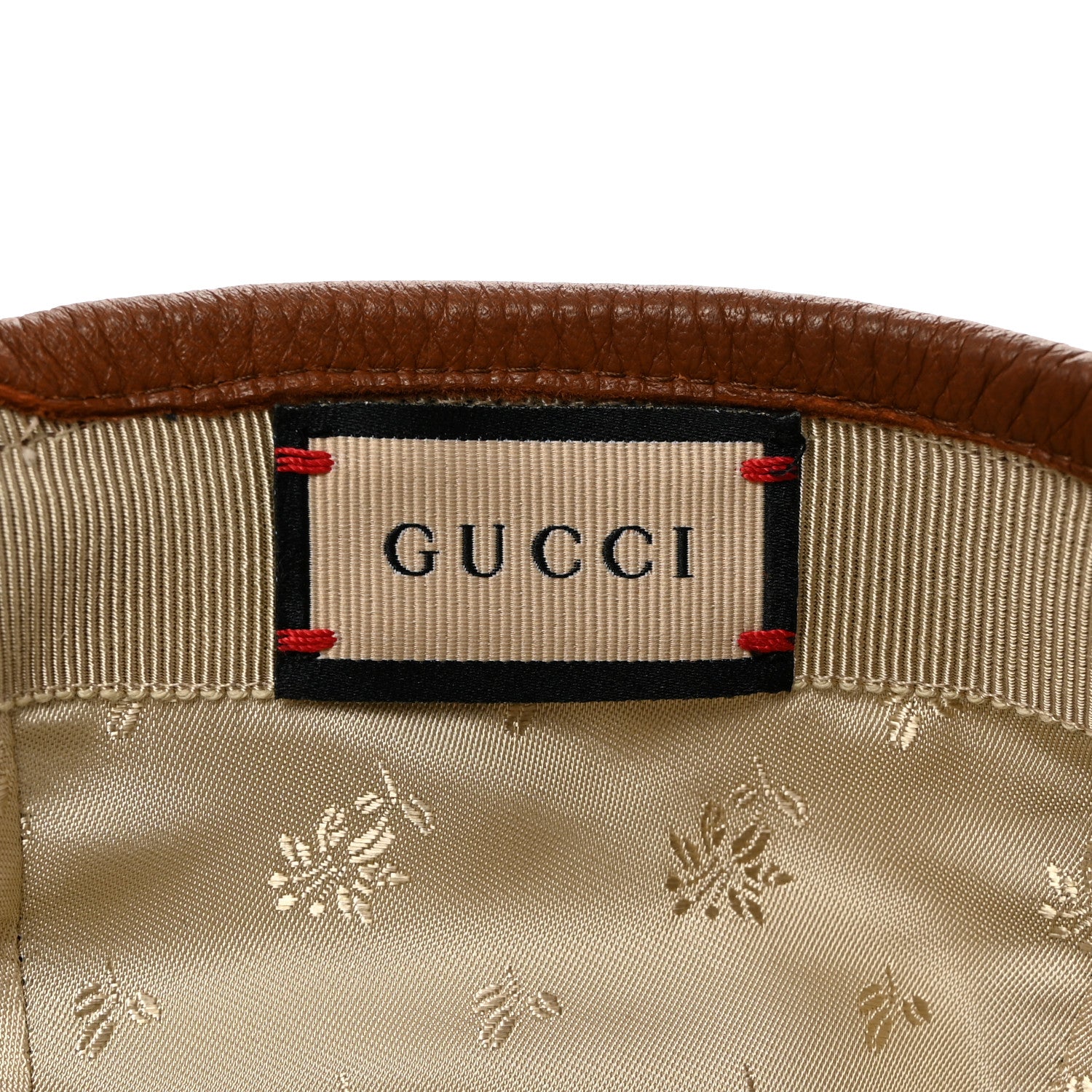 Gucci Washed Jacquard Denim Nappa GG Monogram Oscar Baseball Hat M Denim Cuir 8 of 9