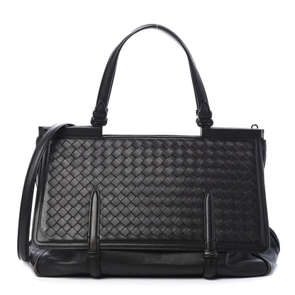 Bottega Veneta Nappa Intrecciato Satchel Black 1 of 12