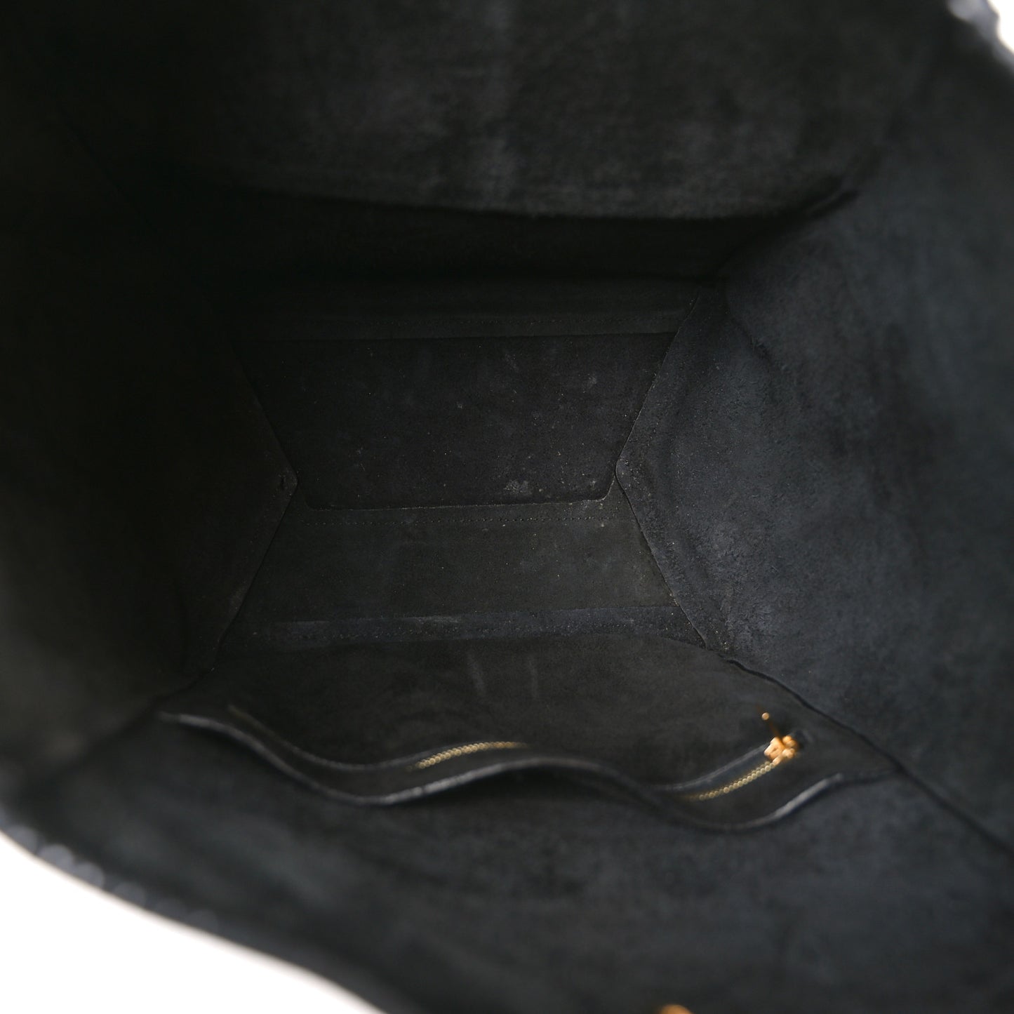 Soft Grained Calfskin Sangle Bucket Bag Black