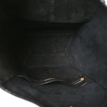 Celine Soft Grained Calfskin Sangle Bucket Bag Black 5 of 9