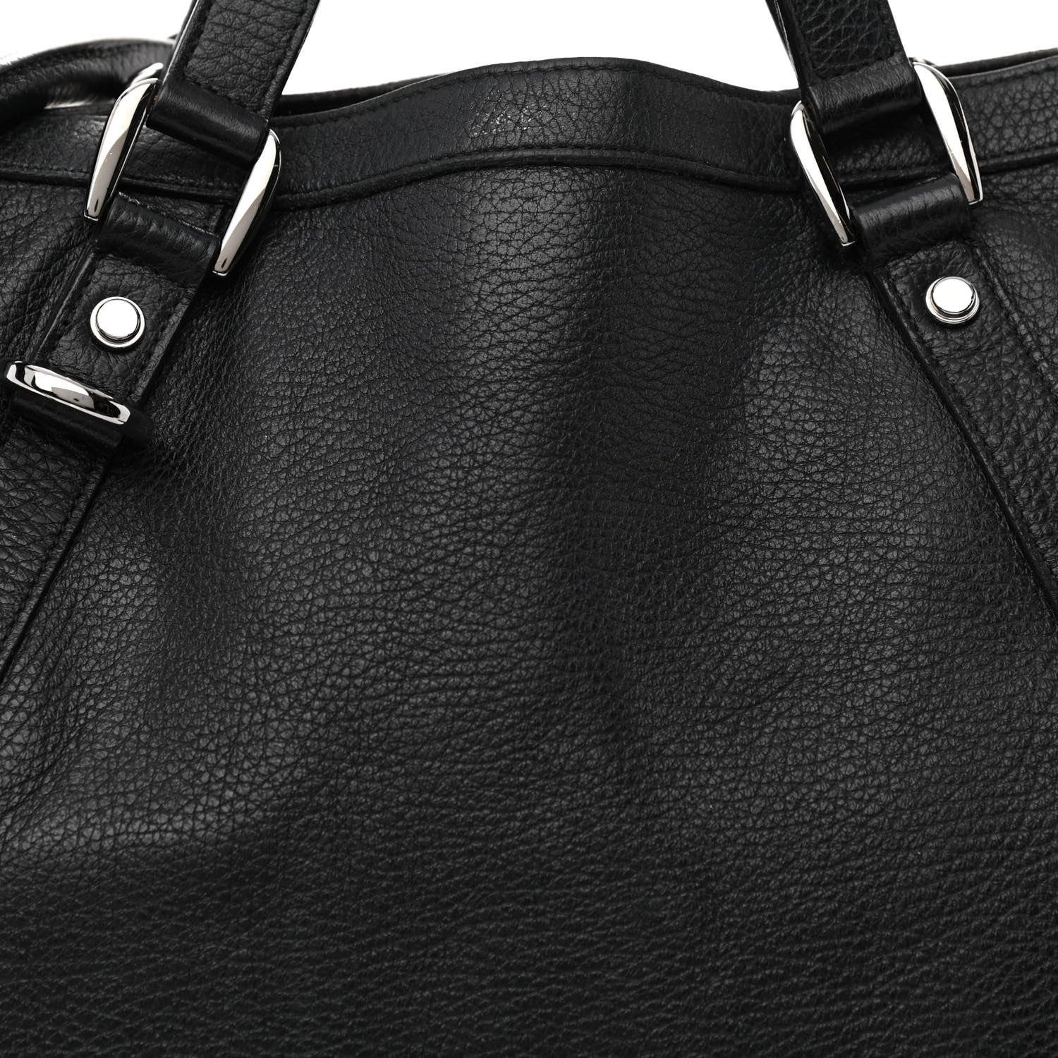 Gucci Pebbled Calfskin Medium Abbey Convertible Tote Black 8 of 17