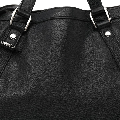 Gucci Pebbled Calfskin Medium Abbey Convertible Tote Black 8 of 17