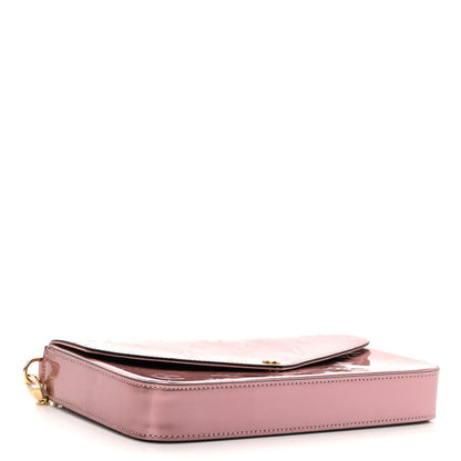 Louis Vuitton Vernis Pochette Felicie Chain Wallet Metallic Pale Pink 7 of 10