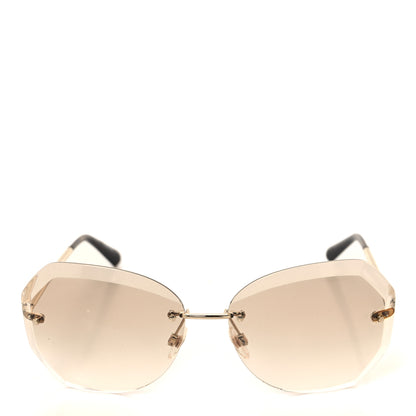 Chanel Metal Spring Round Sunglasses 4220 Gold Brown 2 of 7
