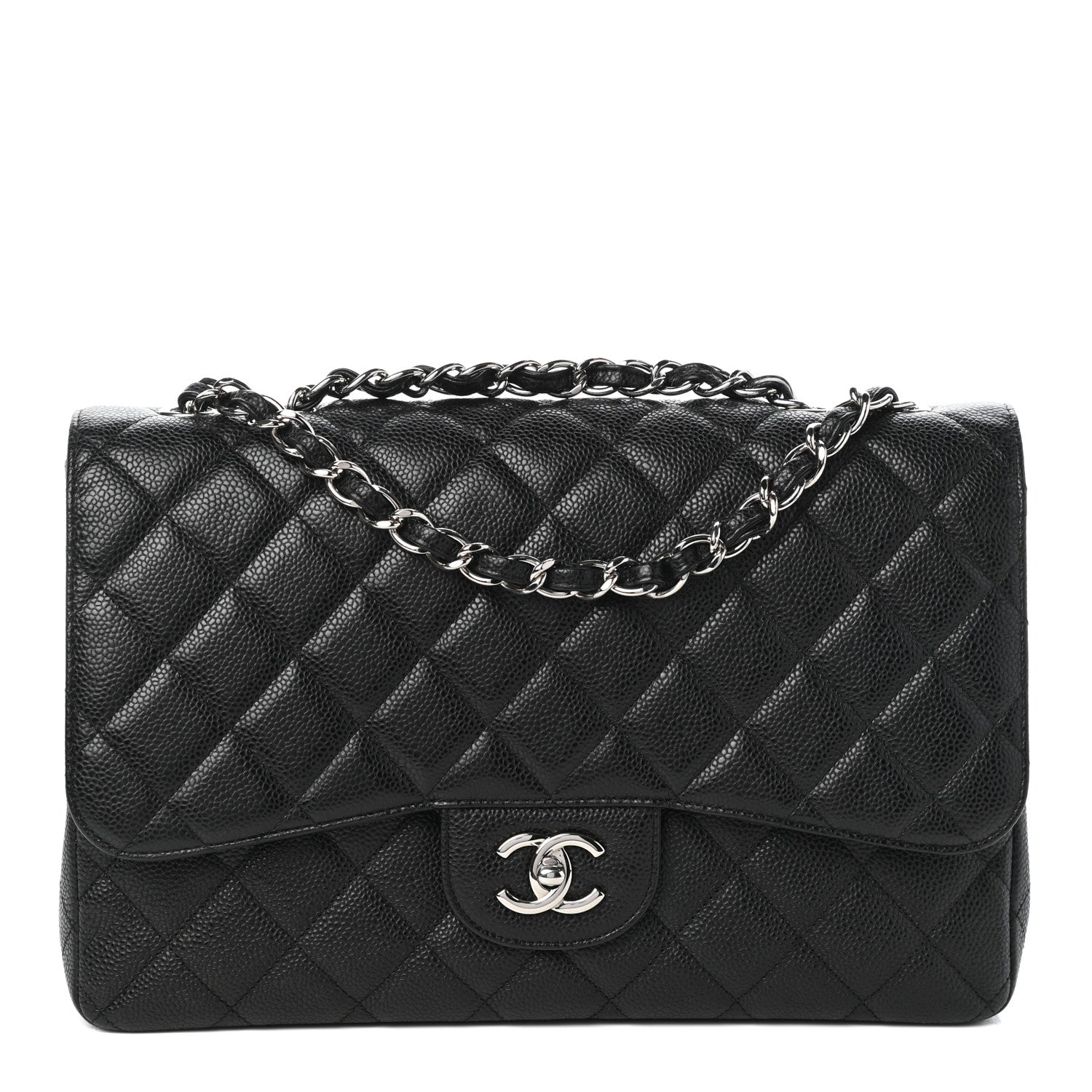Chanel Caviar Quilted Jumbo Single Flap Black 1 of 10