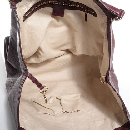 Gucci Pebbled Calfskin Large Soho Shoulder Bag Bordeaux 5 of 7