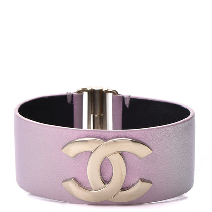 Chanel Calfskin CC Wide Cuff M Lilac 1 of 7
