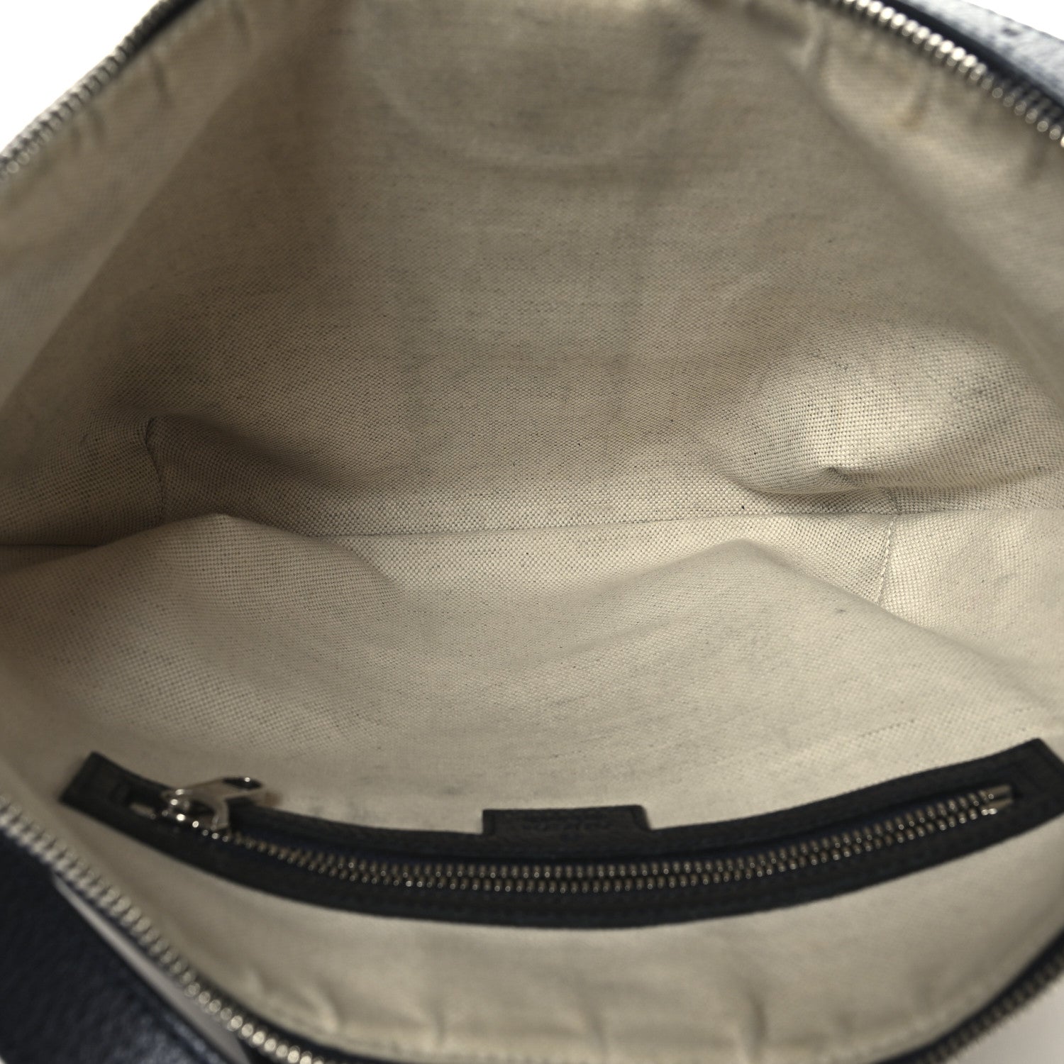 Gucci GG Supreme Monogram Textured Dollar Calfskin Web Small Ophidia Half Moon Hobo Beige Blue 5 of 10