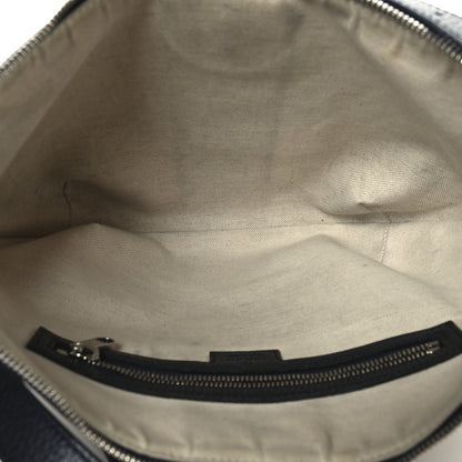 Gucci GG Supreme Monogram Textured Dollar Calfskin Web Small Ophidia Half Moon Hobo Beige Blue 5 of 10