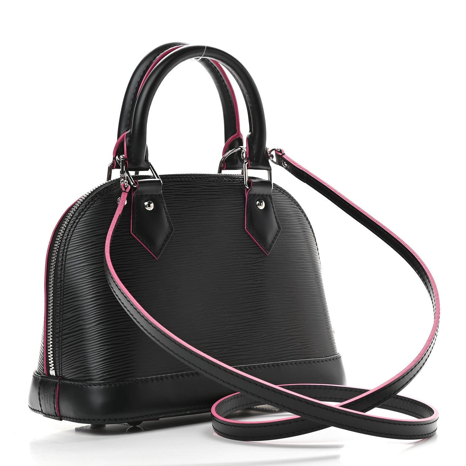 Louis Vuitton Epi Alma BB Black Hot Pink 3 of 8