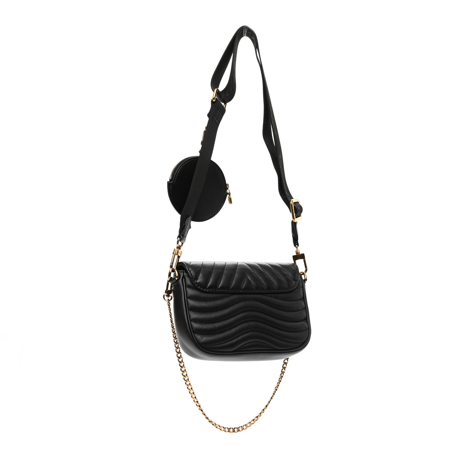 Louis Vuitton Calfskin New Wave Multi Pochette Black 3 of 8