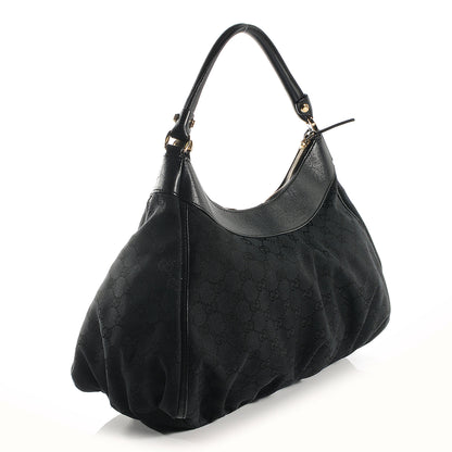 Gucci Monogram D Gold Large Hobo Black 3 of 7