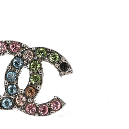 Chanel Ruthenium Crystal CC Earrings Multicolor 6 of 7