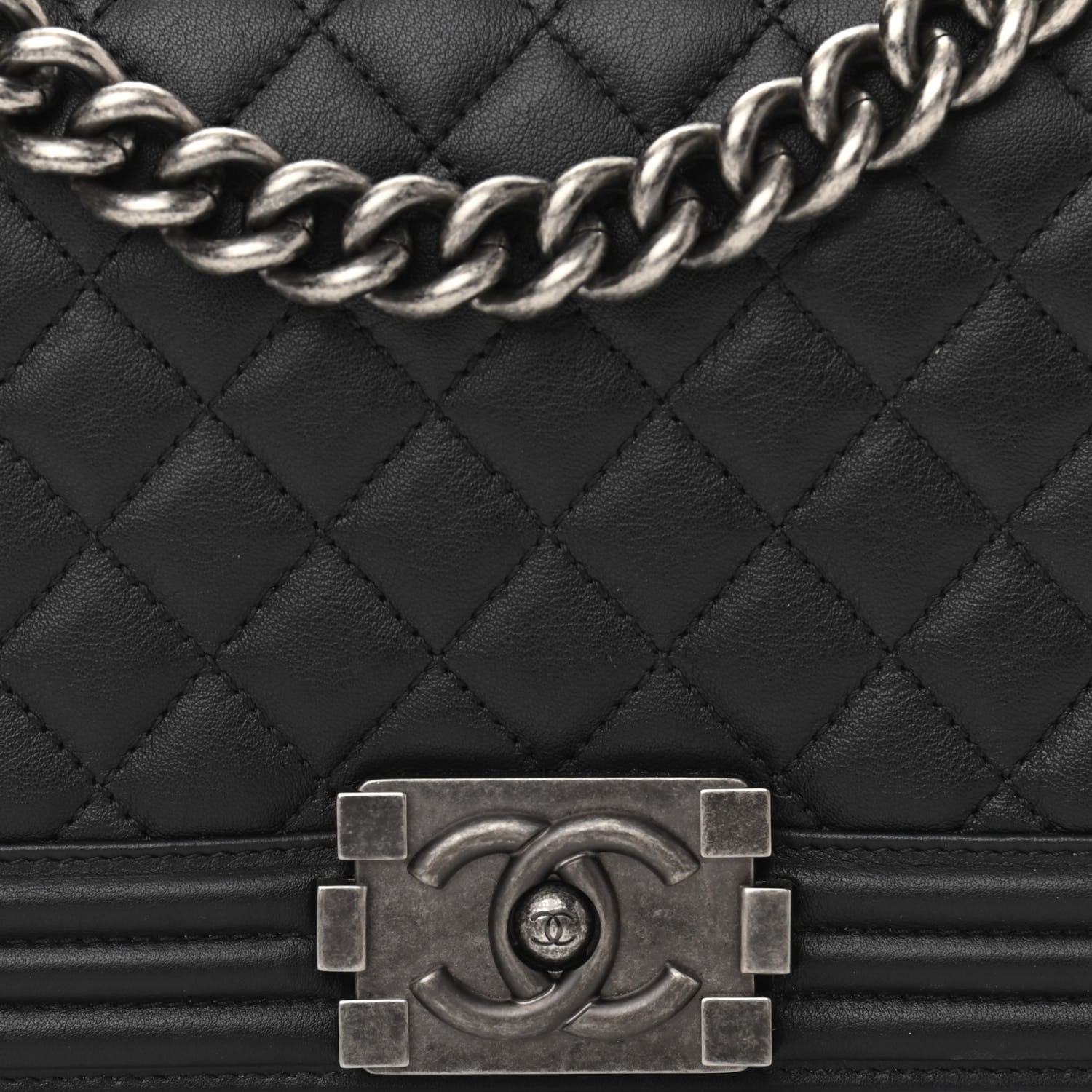 Chanel Caviar Quilted Medium Boy Flap Black 8 of 10