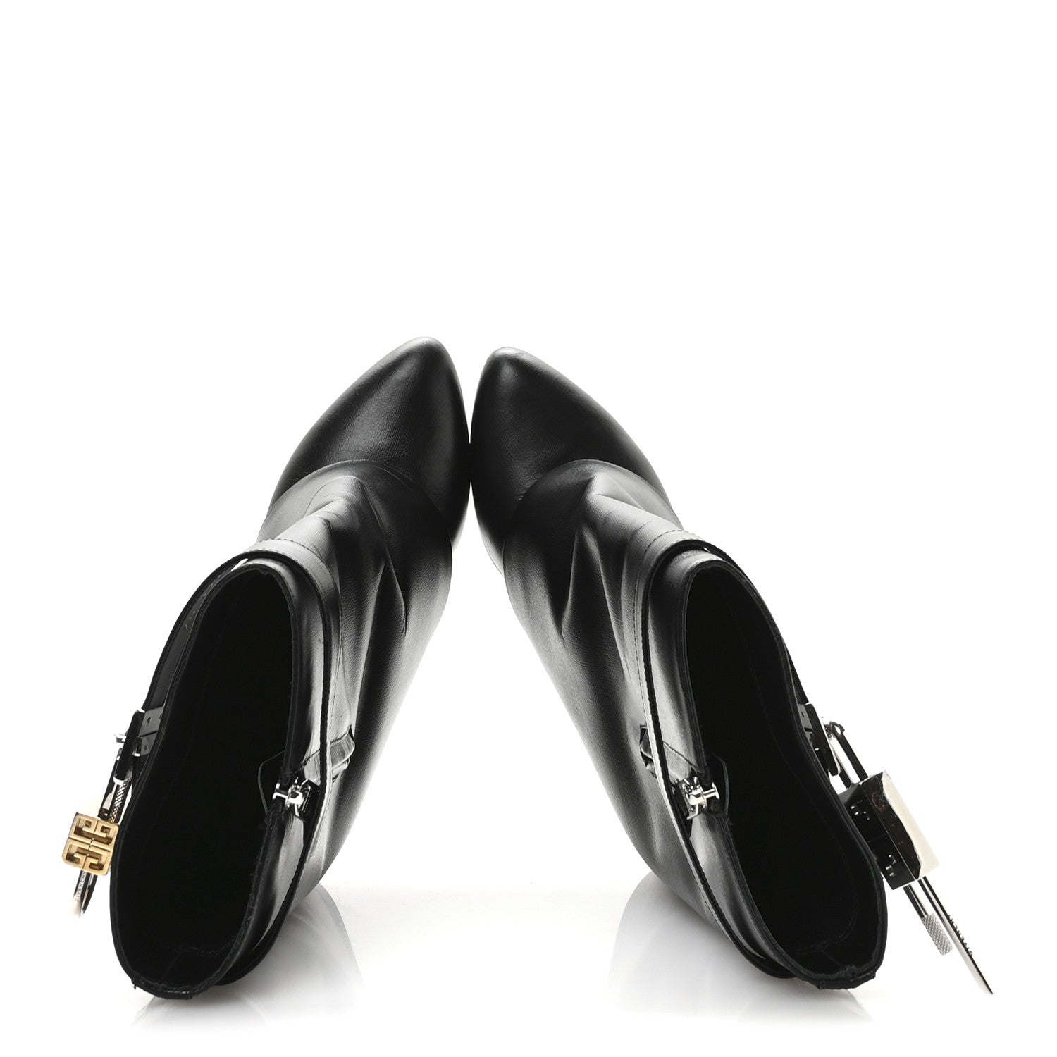 Givenchy Calfskin Shark Lock Ankle Boots 39 Black 2 of 8