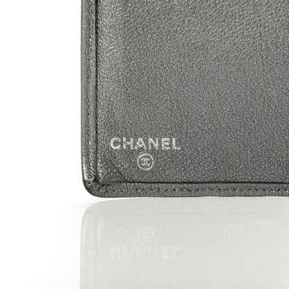 Chanel Metallic Goatskin CC Yen Wallet Silver 6 of 8