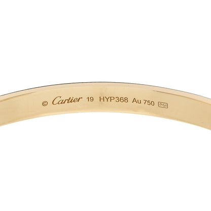 Cartier 18K Yellow Gold LOVE Cuff Bracelet 19 3 of 4
